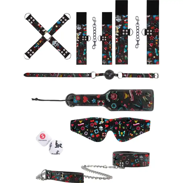 Эротический набор Tattoo Style Bondage Kit - Ouch!