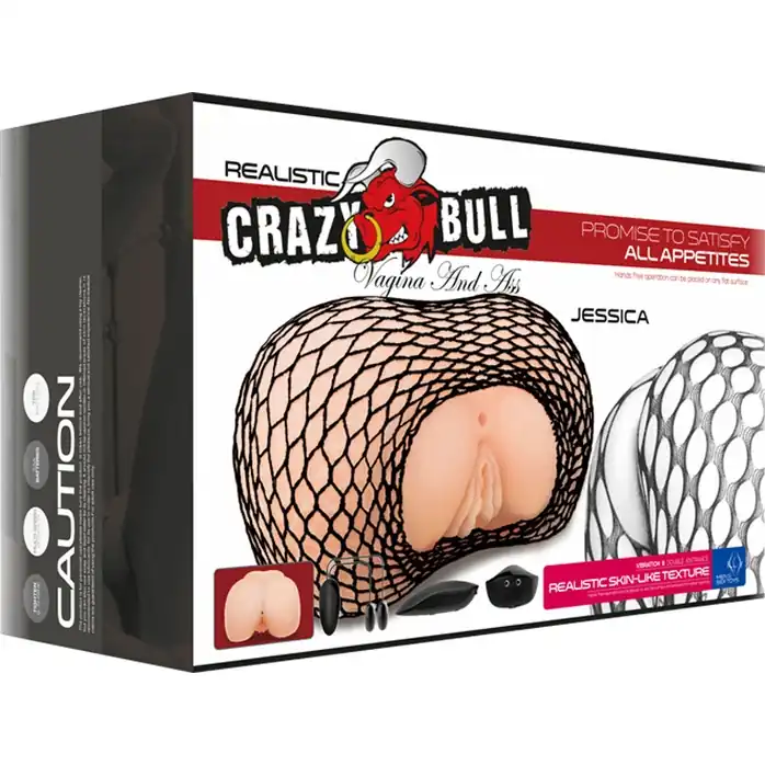 Мастурбатор-полуторс с вибрацией Jessica - Crazy Bull. Фотография 6.