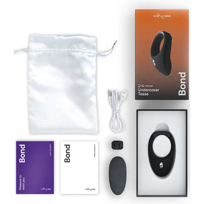 Черное эрекционное кольцо для ношения We-Vibe Bond. Фотография 11.
