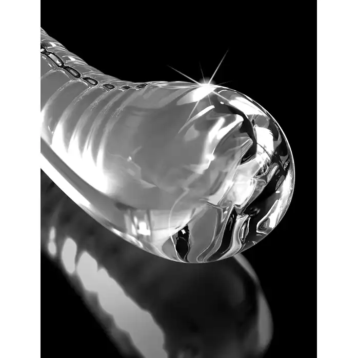 Прозрачный стеклянный стимулятор Icicles №88 с силиконовой присоской - 18 см - Icicles. Фотография 6.