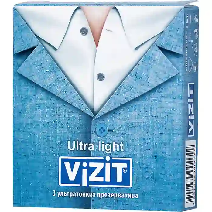 Ультратонкие презервативы VIZIT Ultra light - 3 шт. Фотография 6.