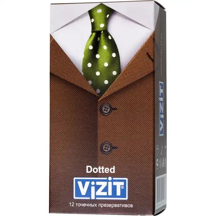 Презервативы с точечками VIZIT Dotted - 12 шт. Фотография 6.