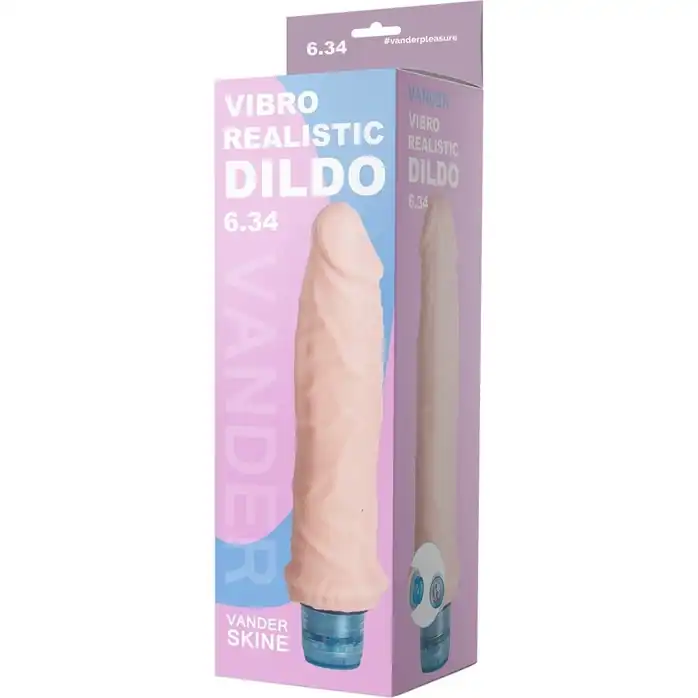 Телесный вибратор Vibro Realistic Cock Dildo - 17,5 см. Фотография 5.