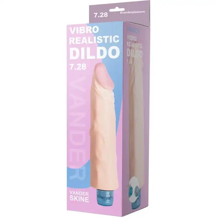 Телесный вибратор Vibro Realistic Cock Dildo - 19,5 см. Фотография 4.