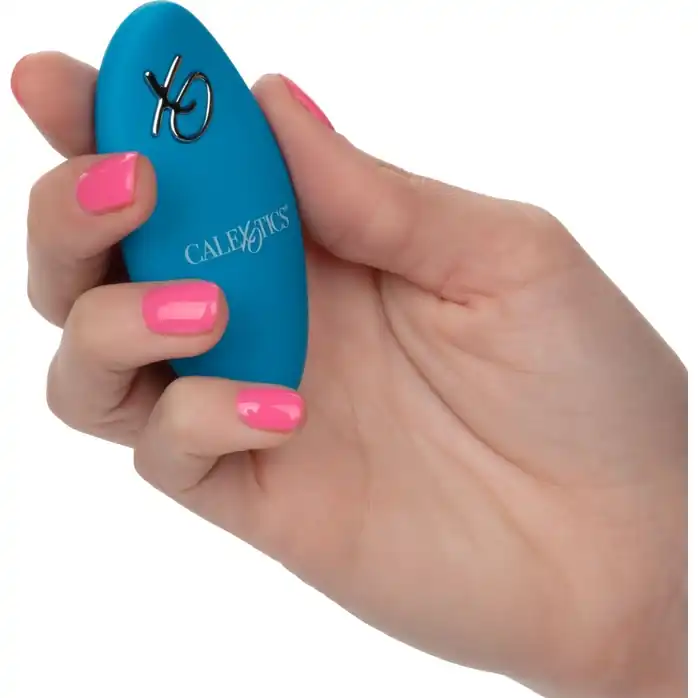 Голубой массажер простаты Silicone Remote Pulsing Pleaser - 11,5 см - Anal Toys. Фотография 3.