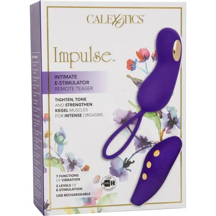 Фиолетовый вибротренажёр Кегеля с электростимуляцией Intimate E-Stimulator Remote Teaser - Impulse. Фотография 6.