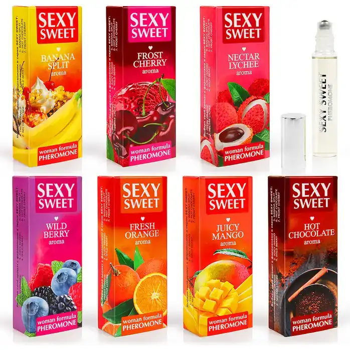 Парфюмированное средство для тела с феромонами Sexy Sweet с ароматом манго - 10 мл - Серия Sexy Sweet. Фотография 5.