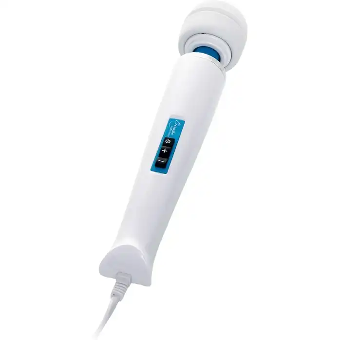 Белый вибромассажёр Magic Wand Europe - 31,5 см. Фотография 5.