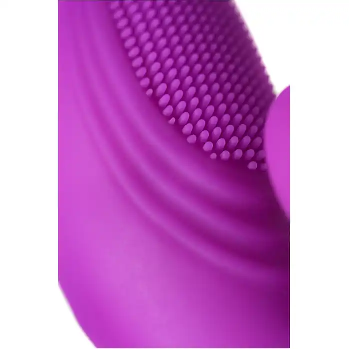 Фиолетовый вибратор с ресничками Anita - 18 см. Фотография 14.
