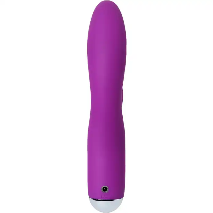 Фиолетовый вибратор с ресничками Anita - 18 см. Фотография 5.