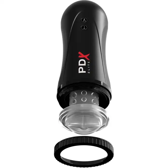 Черный автоматический мастурбатор-ротик Moto Stroker - PDX Elite. Фотография 6.