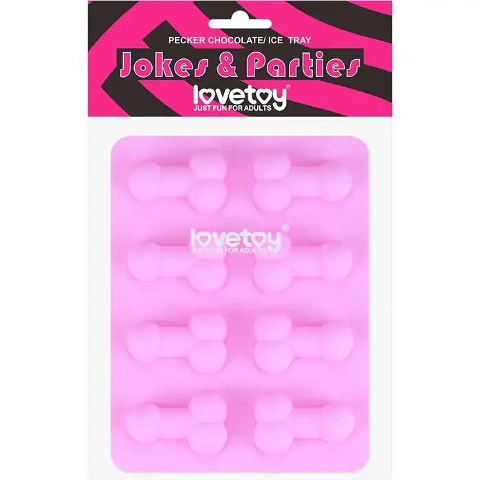 Розовая формочка для льда и шоколада Pecker Chocolate/Ice Tray
