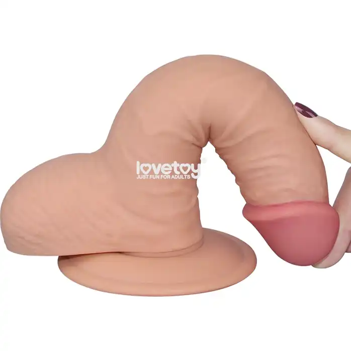 Телесный фаллоимитатор-реалистик 7.5 The Ultra Soft Dude - 18 см. Фотография 5.