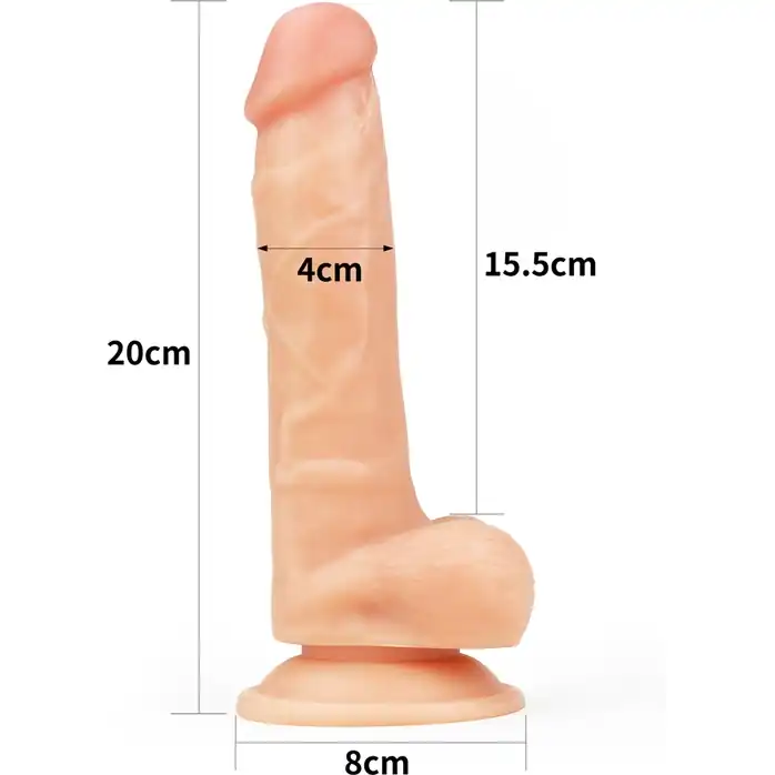 Телесный фаллоимитатор 8 The Ultra Soft Dude - 20 см. Фотография 2.