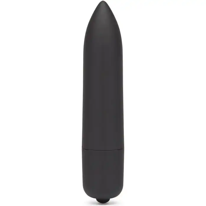 Черная вибропуля X-Basic Long Bullet 10 speeds - 9 см