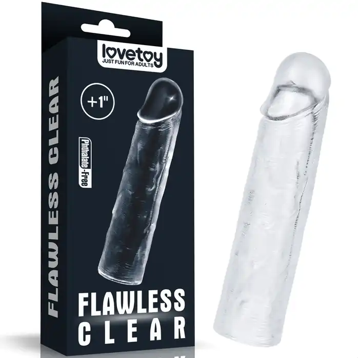 Прозрачная насадка-удлинитель Flawless Clear Penis Sleeve Add 1 - 15,5 см