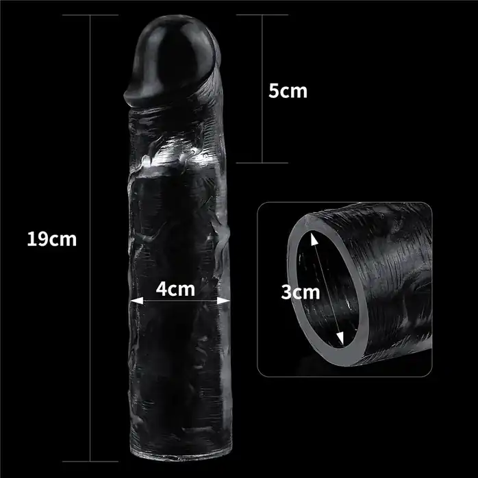 Прозрачная насадка-удлинитель Flawless Clear Penis Sleeve Add 2 - 19 см. Фотография 3.