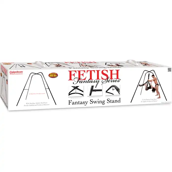 Напольный черный каркас для качелей Swing Stand - Fetish Fantasy Series. Фотография 5.