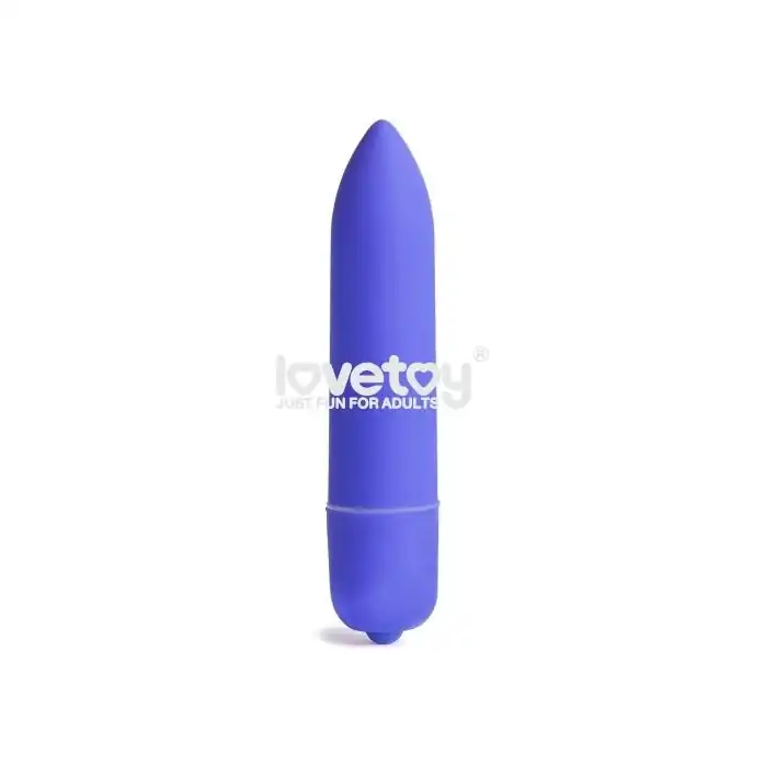Синяя вибропуля X-Basic Long Bullet 10 speeds - 9 см