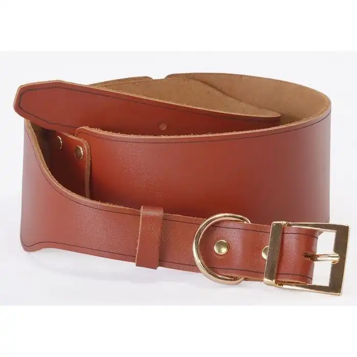Ремень из натуральной кожи карамельного цвета - размер XS - BDSM accessories