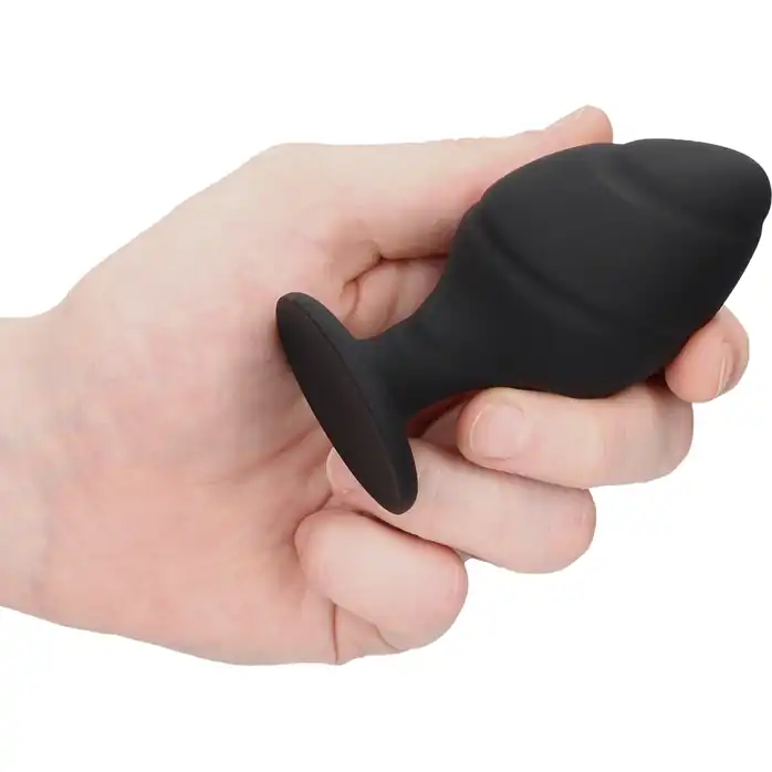 Набор из 3 черных анальных пробок Swirled Butt Plug Set - Ouch!. Фотография 2.
