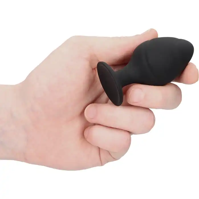 Набор из 3 черных анальных пробок Swirled Butt Plug Set - Ouch!. Фотография 3.
