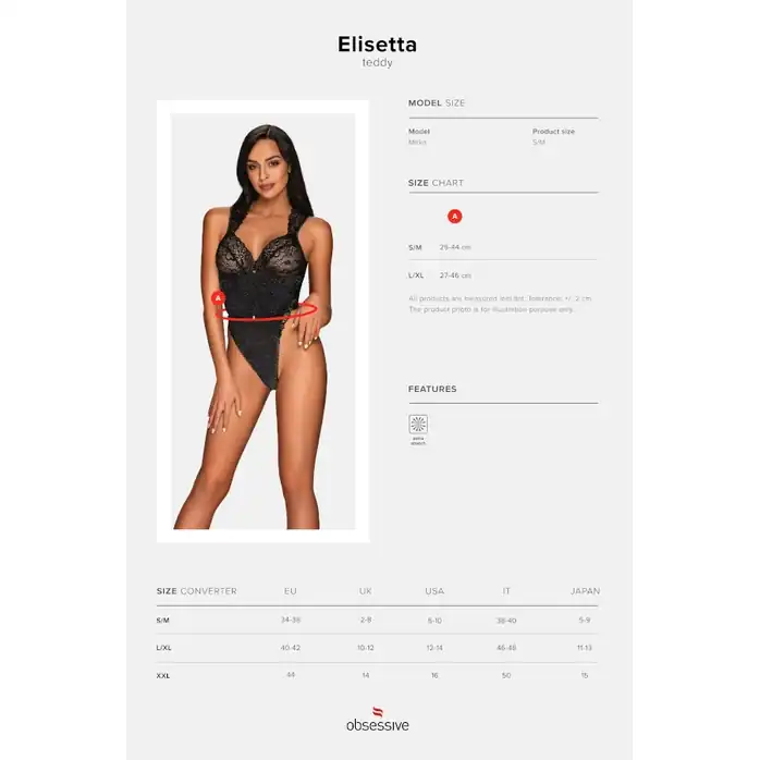 Чувственное кружевное боди Elisetta - Sexy. Фотография 7.