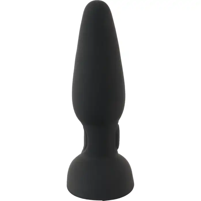 Черная анальная вибропробка с пульсацией в нижней части Thumping Anus Butt Plug - 15 см - You2Toys. Фотография 2.