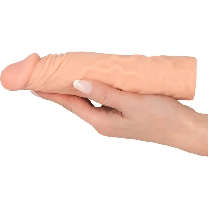 Удлиняющая насадка на член Extension Sleeve 3cm - 19,5 см - Nature Skin. Фотография 3.