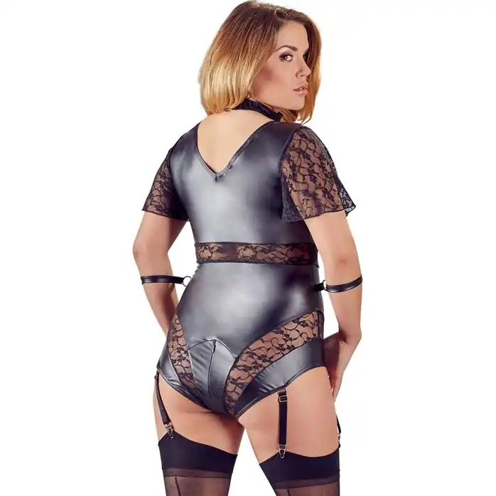 Стильное боди с молнией в шагу и фиксацией рук - Cottelli Collection. Фотография 2.