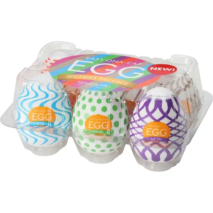 Набор из 6 мастурбаторов Tenga EGG IV с различным рельефом - EGG Series