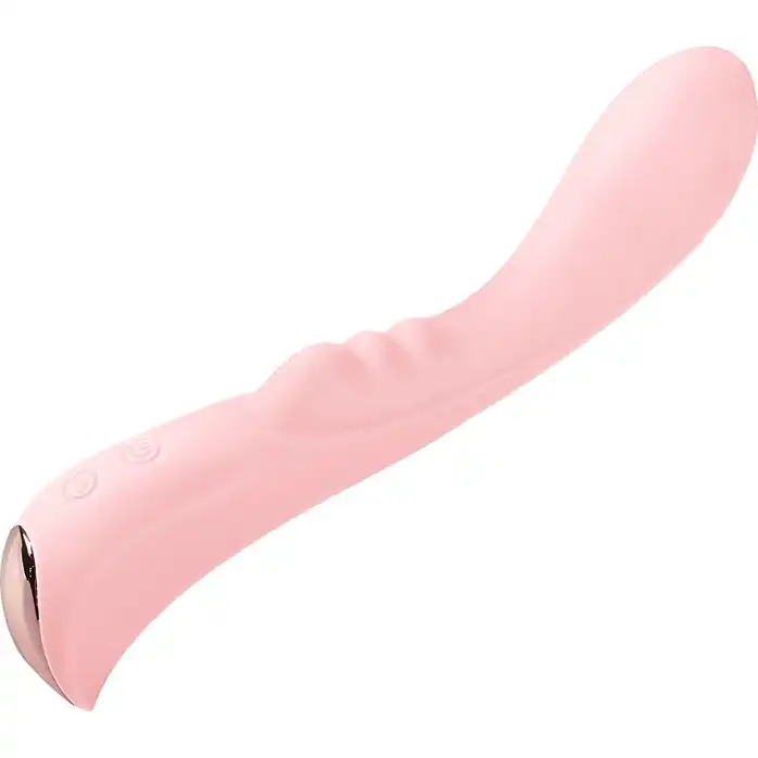 Нежно-розовый вибромассажер 6 Silicone G-Spot Fun - 19,1 см. Фотография 2.