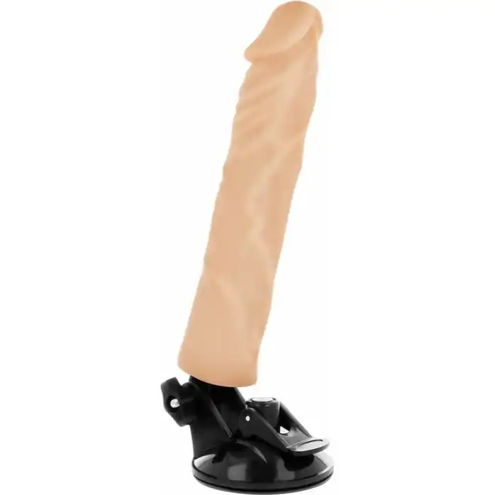 Телесный вибратор на мощной присоске Basecock Realistic Vibrator - 21 см. Фотография 3.