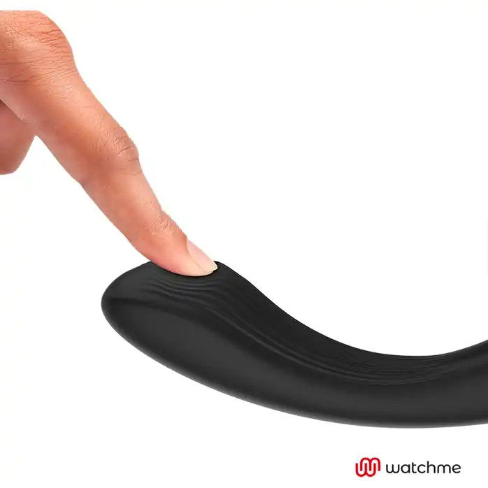 Черный вибратор с пультом-часами Anne s Desire Curve G-Spot Vibe Wireless Watchme - 20,5 см. Фотография 3.