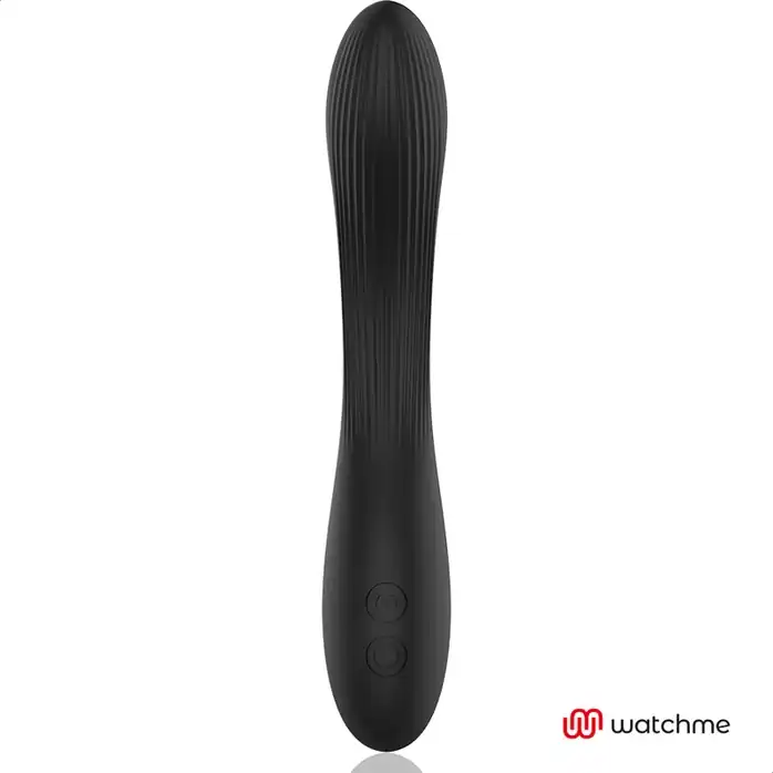 Черный вибратор с пультом-часами Anne s Desire Curve G-Spot Vibe Wireless Watchme - 20,5 см. Фотография 8.