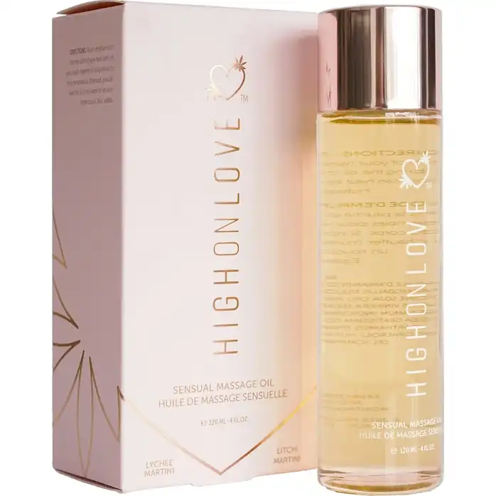 Массажное масло с ароматом мартини и личи High On Love Massage Oil Lychee Martini - 120 мл