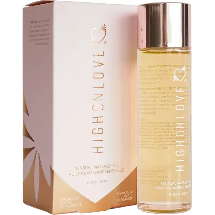 Массажное масло с ароматом белого шоколада High On Love White Chocolate Massage Oil - 120 мл