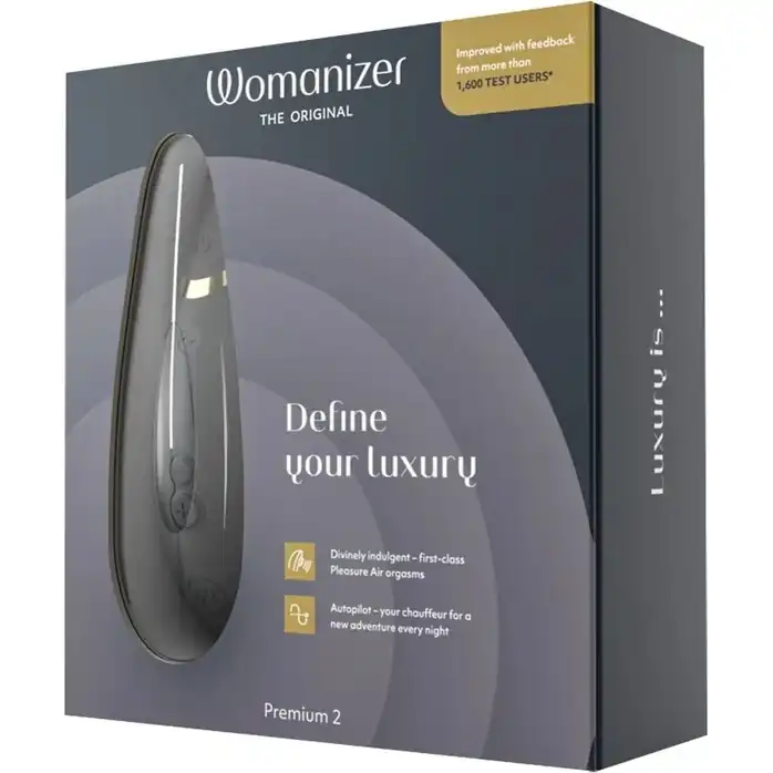 Черный клиторальный стимулятор Womanizer Premium 2. Фотография 6.