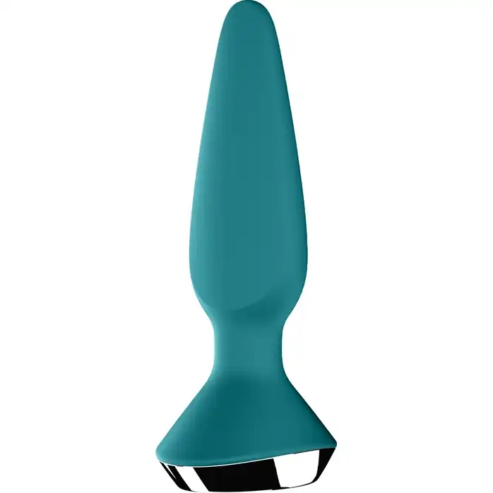 Бирюзовая анальная пробка с вибрацией Satisfyer Plug-ilicious 1 - 13,5 см. Фотография 3.