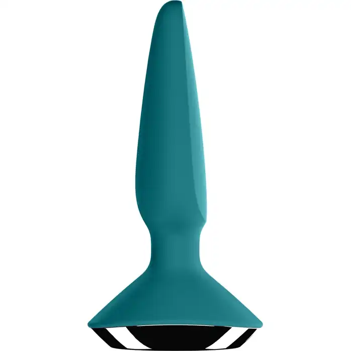Бирюзовая анальная пробка с вибрацией Satisfyer Plug-ilicious 1 - 13,5 см