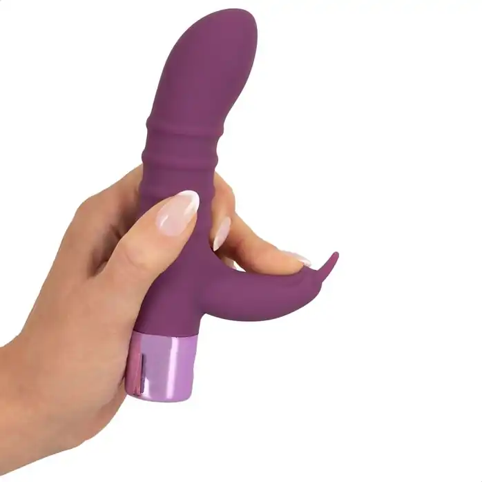 Фиолетовый вибратор-кролик с ребрышками Rabbit Vibe - 16 см - You2Toys. Фотография 3.
