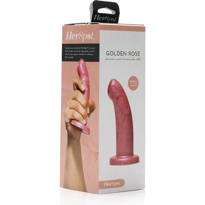 Розовый фаллоимитатор Golden Rose Dildo Small - 13,5 см. Фотография 5.
