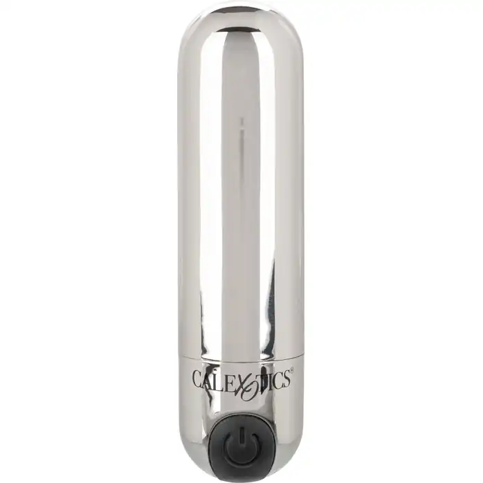 Серебристая перезаряжаемая вибропуля Rechargeable Hideaway Bullet - 7,5 см