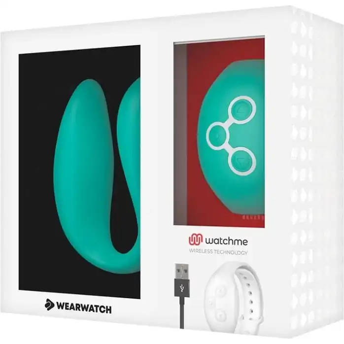 Зеленый вибратор для пар с пультом-часами Weatwatch Dual Pleasure Vibe. Фотография 3.