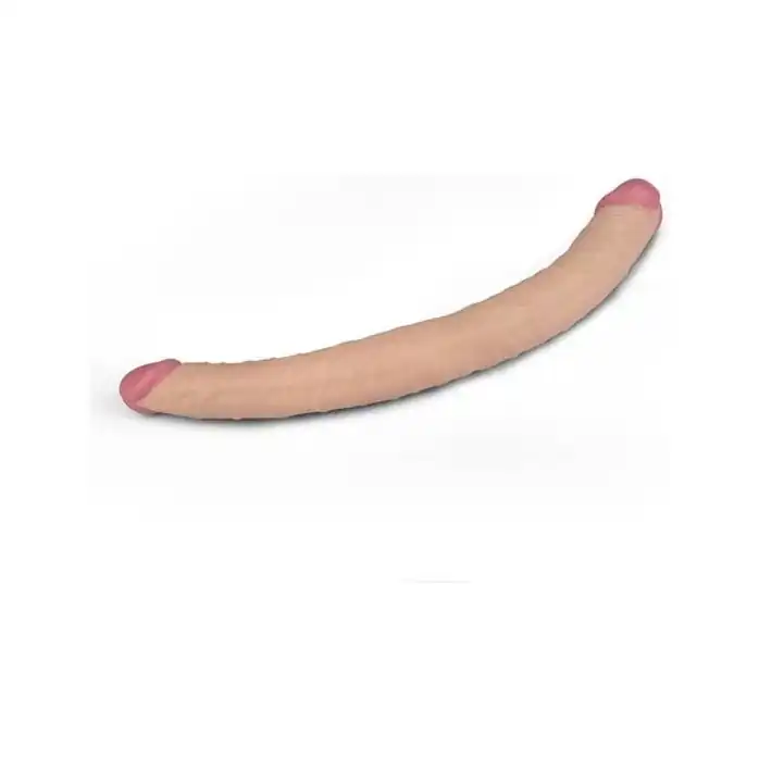 Телесный двусторонний фаллоимитатор 14 King Size Realistic Ladykiller Tapered Double Penetration - 35,5 см