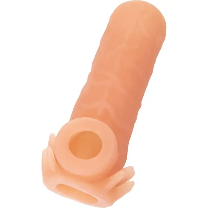 Телесная насадка с усиками и открытой головкой Nude Sleeve S - 10 см. Фотография 6.