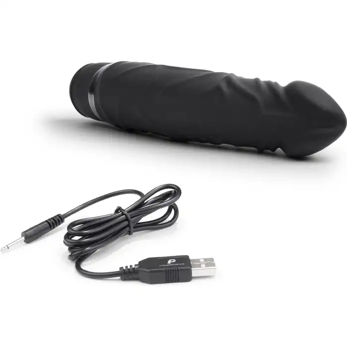 Черный вибратор-реалистик 6.5 Girthy Realistic Vibrator - 19 см. Фотография 3.