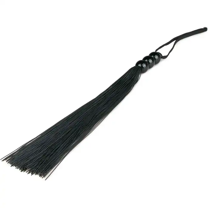 Черная силиконовая плеть Silicone Whip - 32 см - Fetish Collection. Фотография 4.