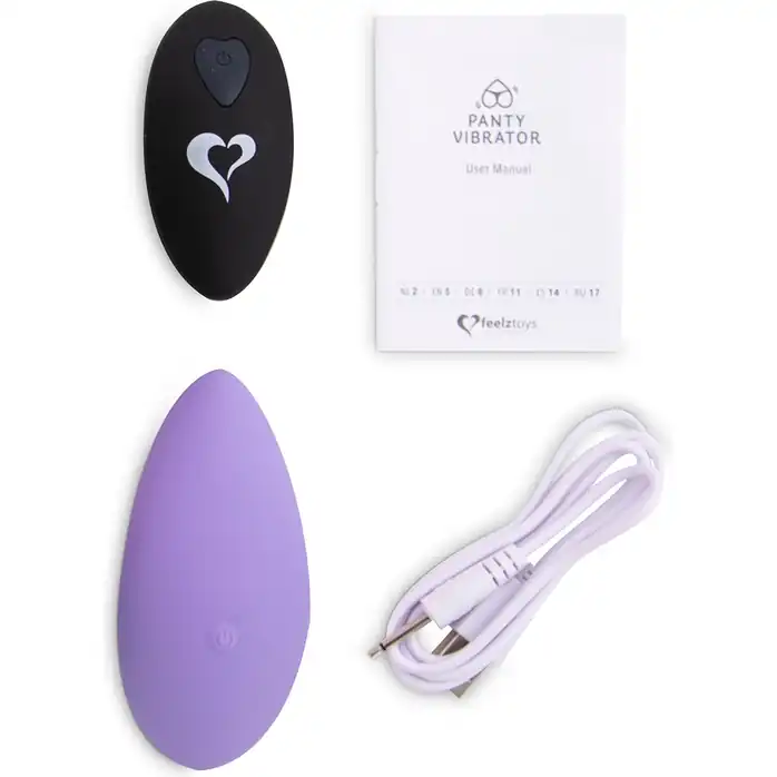 Фиолетовый вибромассажер в трусики с пультом ДУ Panty Vibe Remote Controlled Vibrator. Фотография 3.