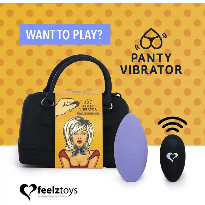 Фиолетовый вибромассажер в трусики с пультом ДУ Panty Vibe Remote Controlled Vibrator